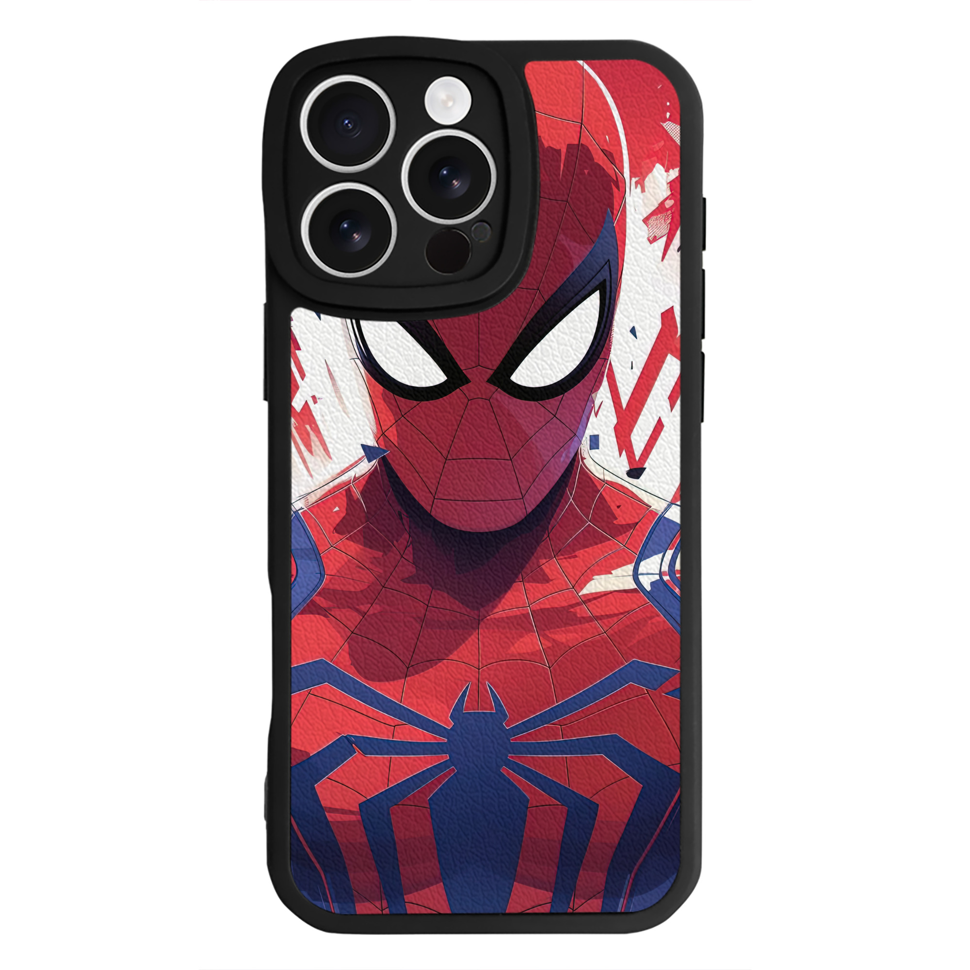 （画像用） Spider Man スパイダーマン 【iPhone 16シリーズ対応】シリコンスマホケース（レザー調） 材質：シリコン